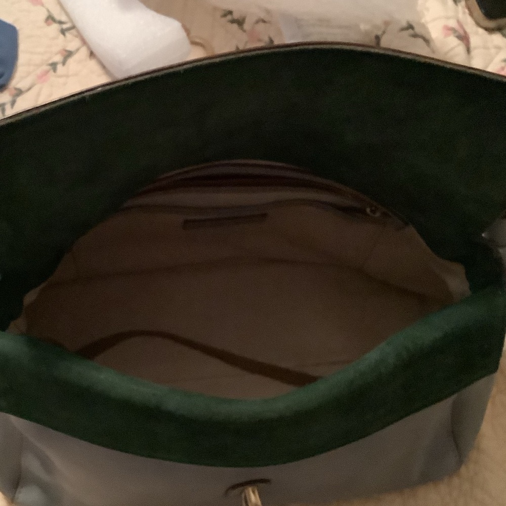 Dooney & Bourke Florentine Leather Libby Dusty Blue Shoulder Bag - Picture 13 of 15